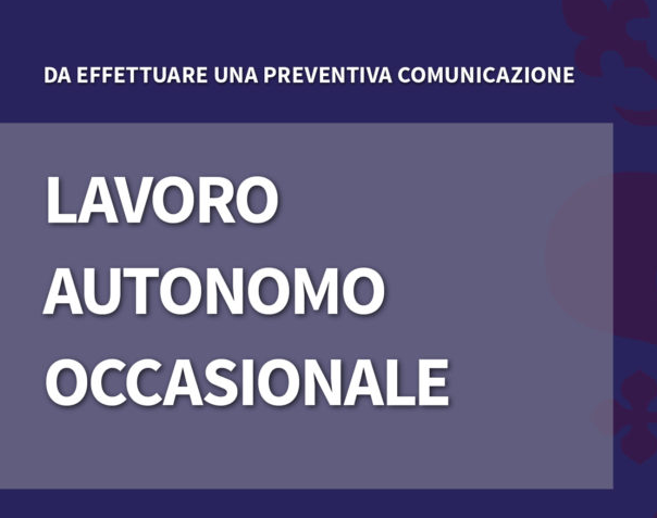 28/03/22 - COMUNICAZIONE PREVENTIVA LAVORO AUTONOMO OCCASIONALE
